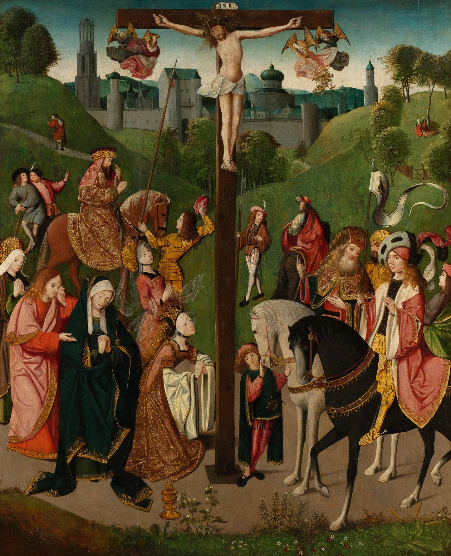 Christ on the Cross – circle of Master of the Figdor Deposition Vintage Art Print | Wall Art Poster