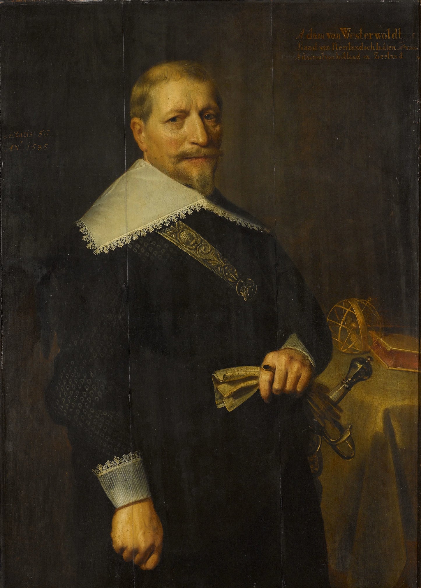Portrait of Adam Westerwolt, Extra-ordinary Councilor of the Dutch East India Company – anonymous Vintage Portrait Art Print | Wall Art Poster
