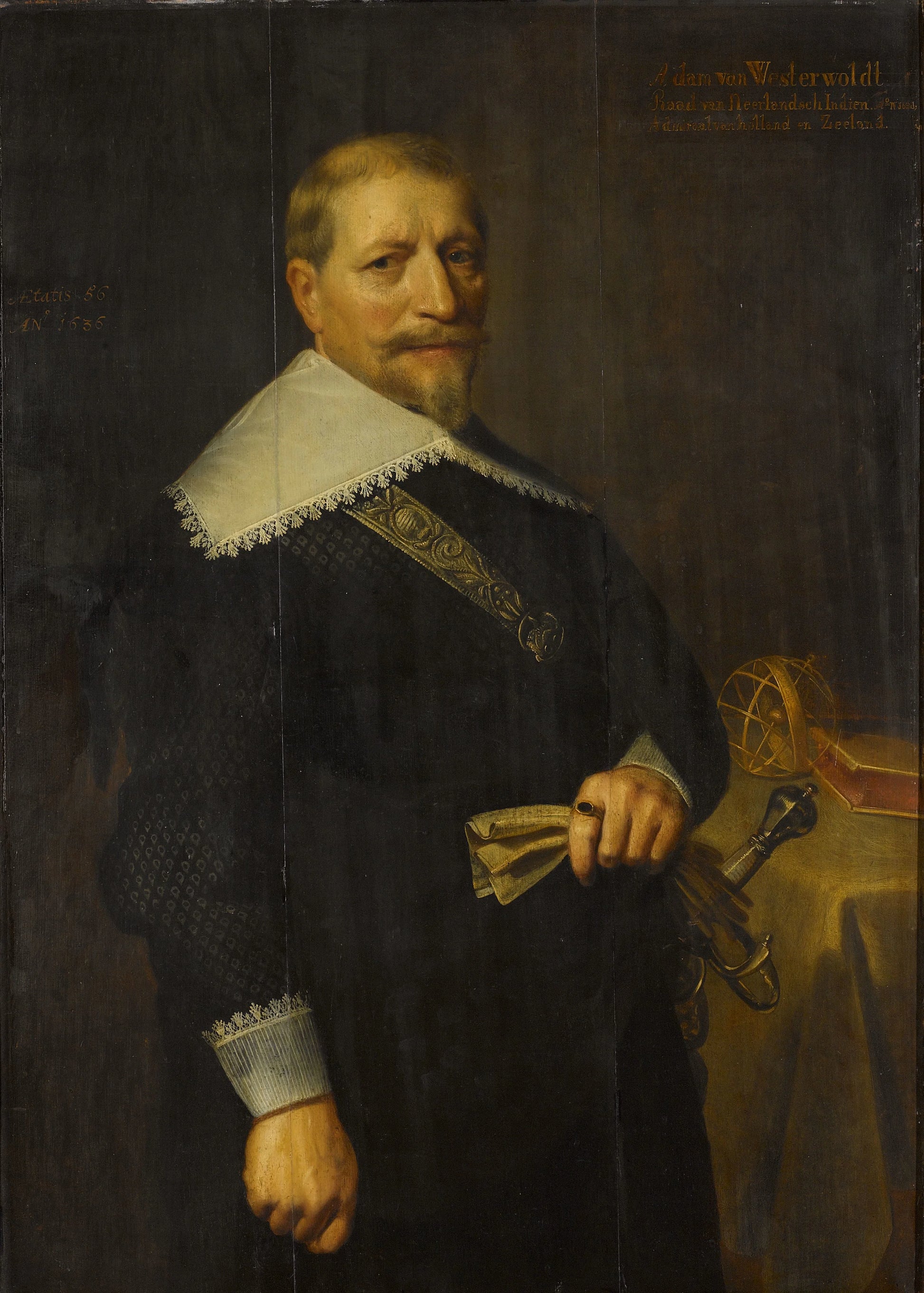 Portrait of Adam Westerwolt, Extra-ordinary Councilor of the Dutch East India Company – anonymous Vintage Portrait Art Print | Wall Art Poster
