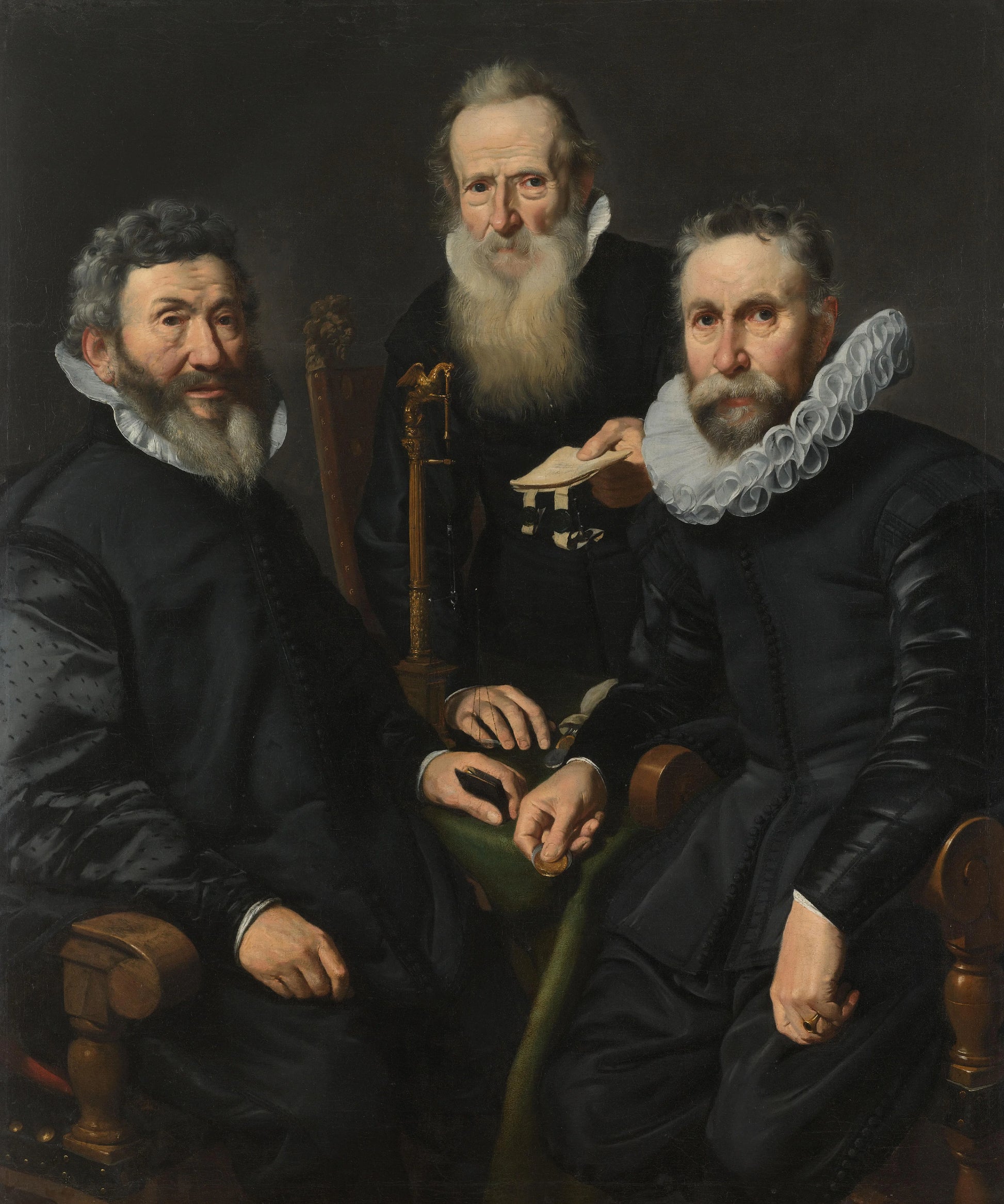 Group Portrait of an Unidentified Board of Governors – Thomas de Keyser Vintage Portrait Art Print | Wall Art Poster