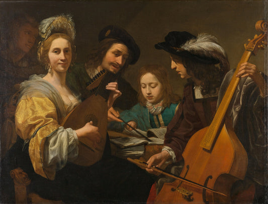 A Musical Company – Gerard van Kuijl Vintage Art Print | Wall Art Poster