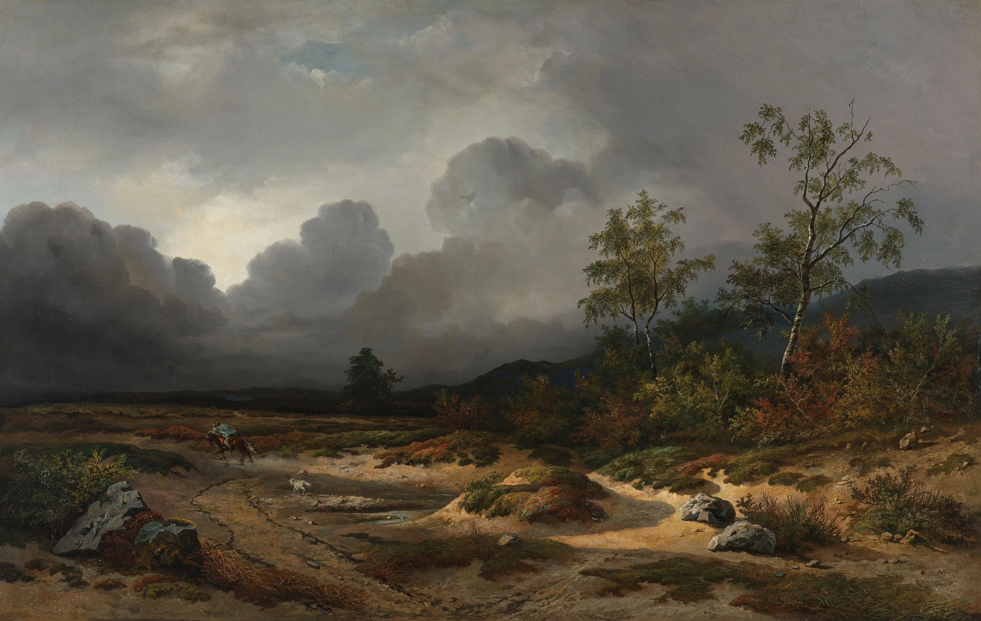 Landscape with a Thunderstorm Brewing – Willem Roelofs (I) Vintage Landscape Art Print | Wall Art Poster