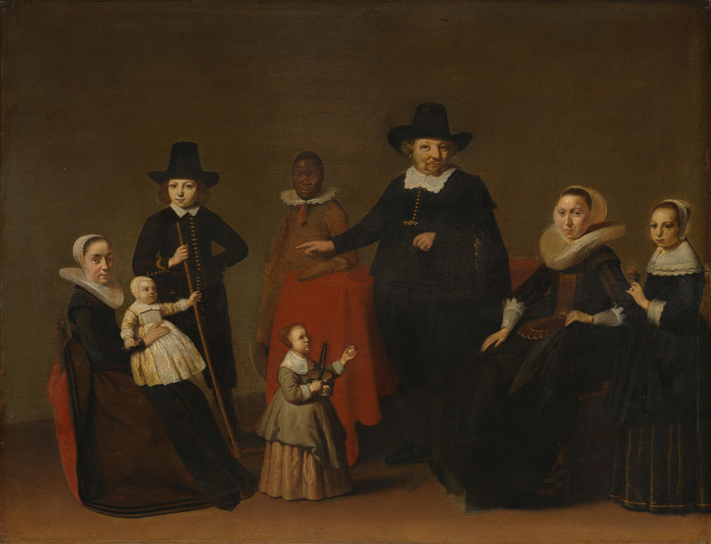 Family Group with a Black Man – Willem Cornelisz. Duyster, anoniem Vintage Portrait Art Print | Wall Art Poster