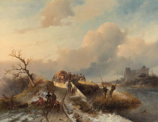 Return from the Hunt – Charles Rochussen Vintage Landscape Art Print | Wall Art Poster