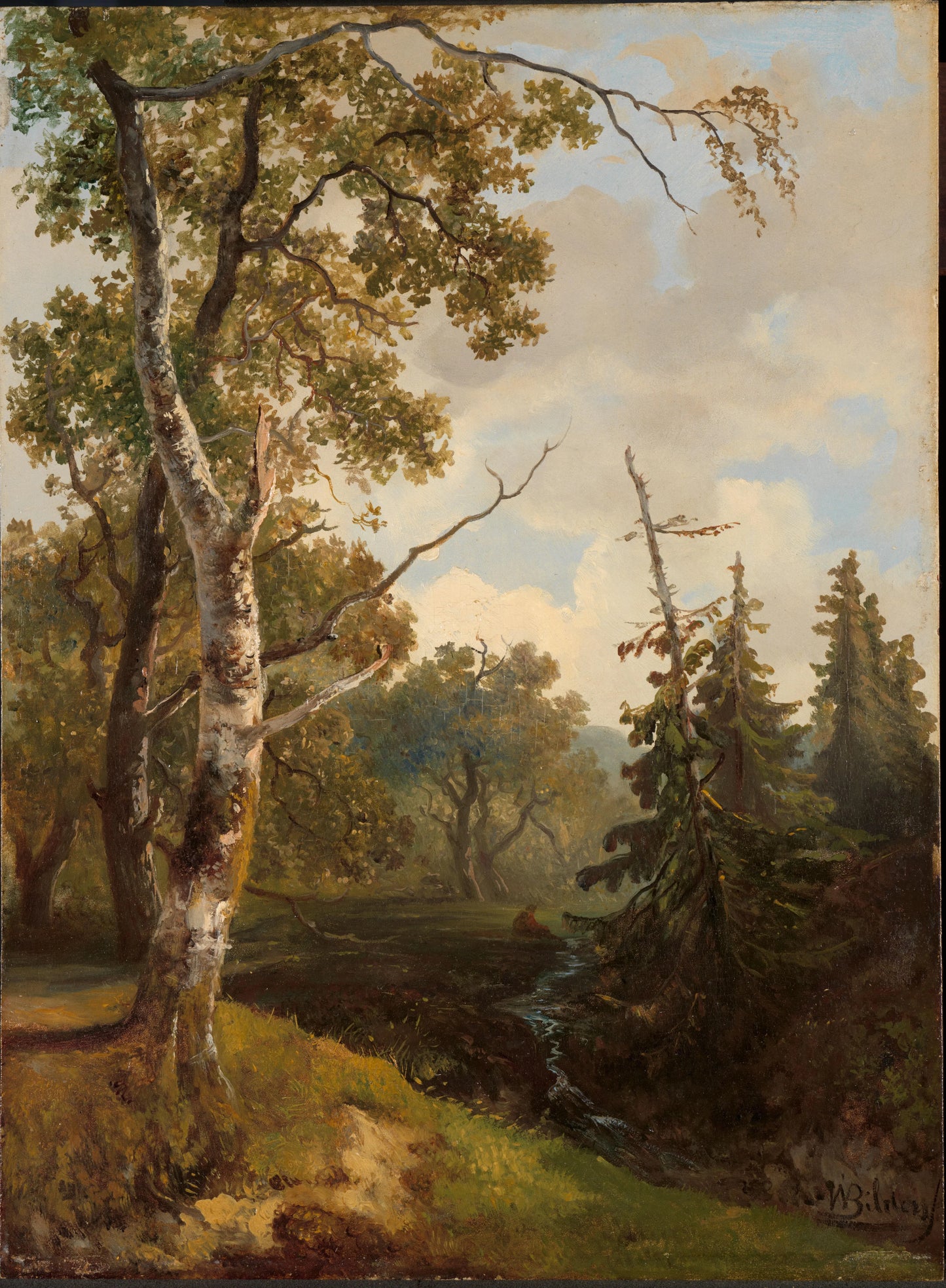 Bosgezicht bij Wolfheze. – Johannes Warnardus Bilders Vintage Landscape Art Print | Wall Art Poster