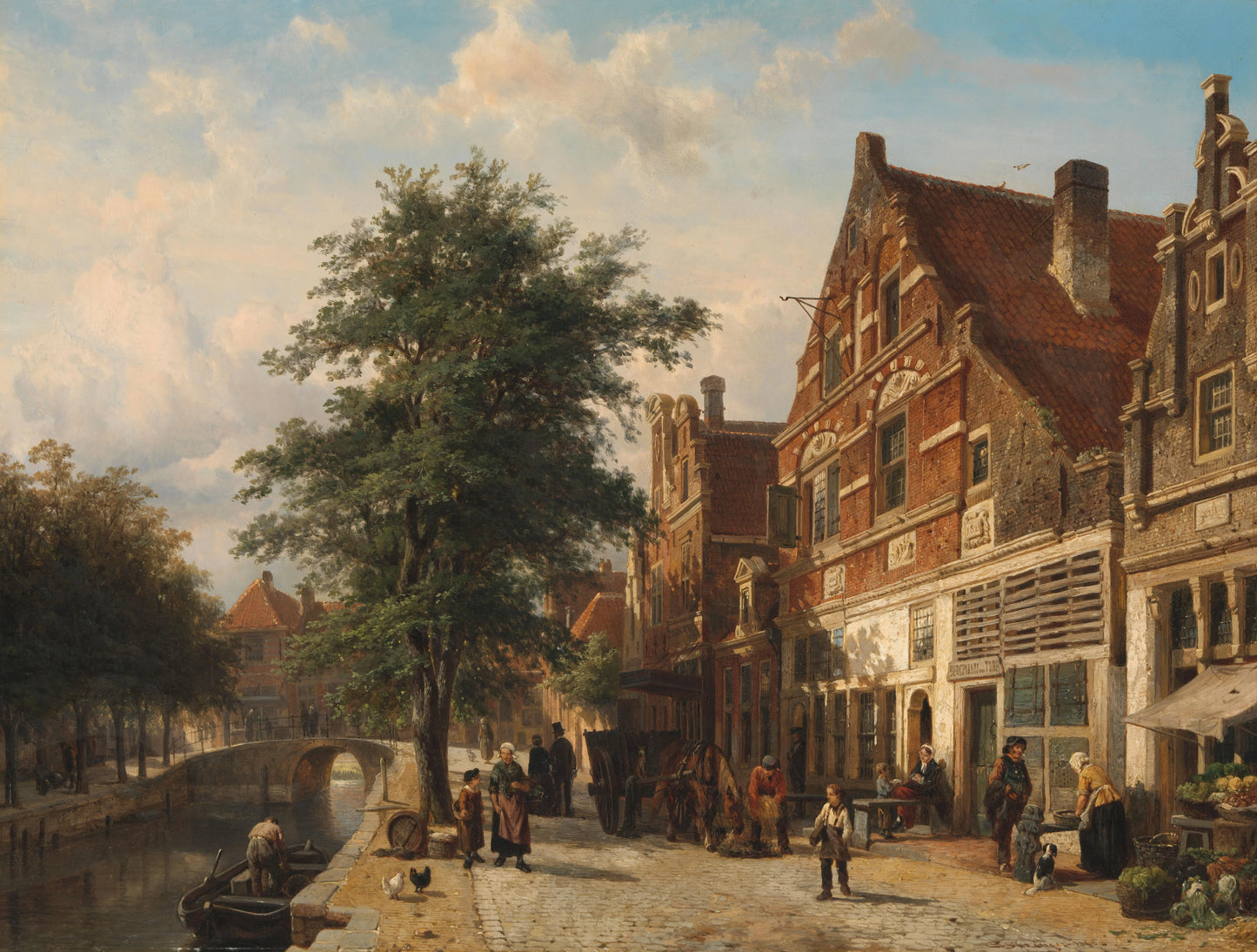 The Zuiderhavendijk, Enkhuizen – Cornelis Springer Vintage Cityscape Art Print | Wall Art Poster