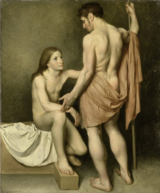 Academic Study of a Man and a Woman – Woutherus Mol Vintage Art Print | Wall Art Poster