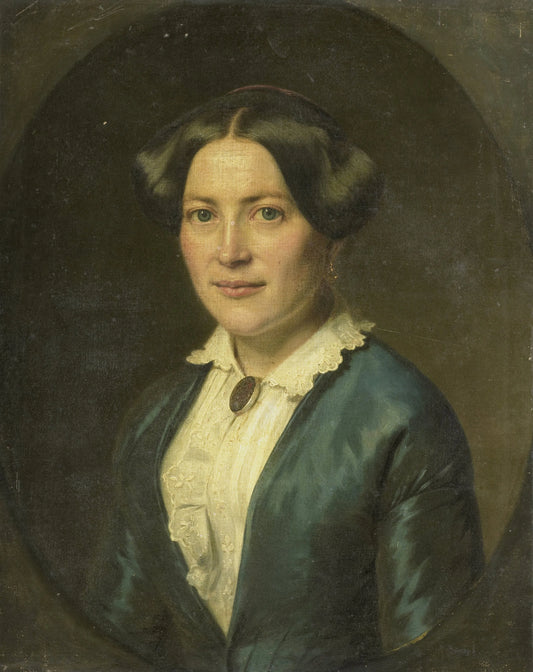 Anna Charlotte Koppelaar (geb 1821). Sedert 1850 echtgenote van Willem Frederik Wehmeyer – anoniem Vintage Portrait Art Print | Wall Art Poster