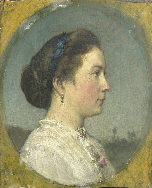 Portrait of Catharina Hendrika Horn, the Artist's Wife – Jacob Maris Vintage Portrait Art Print | Wall Art Poster