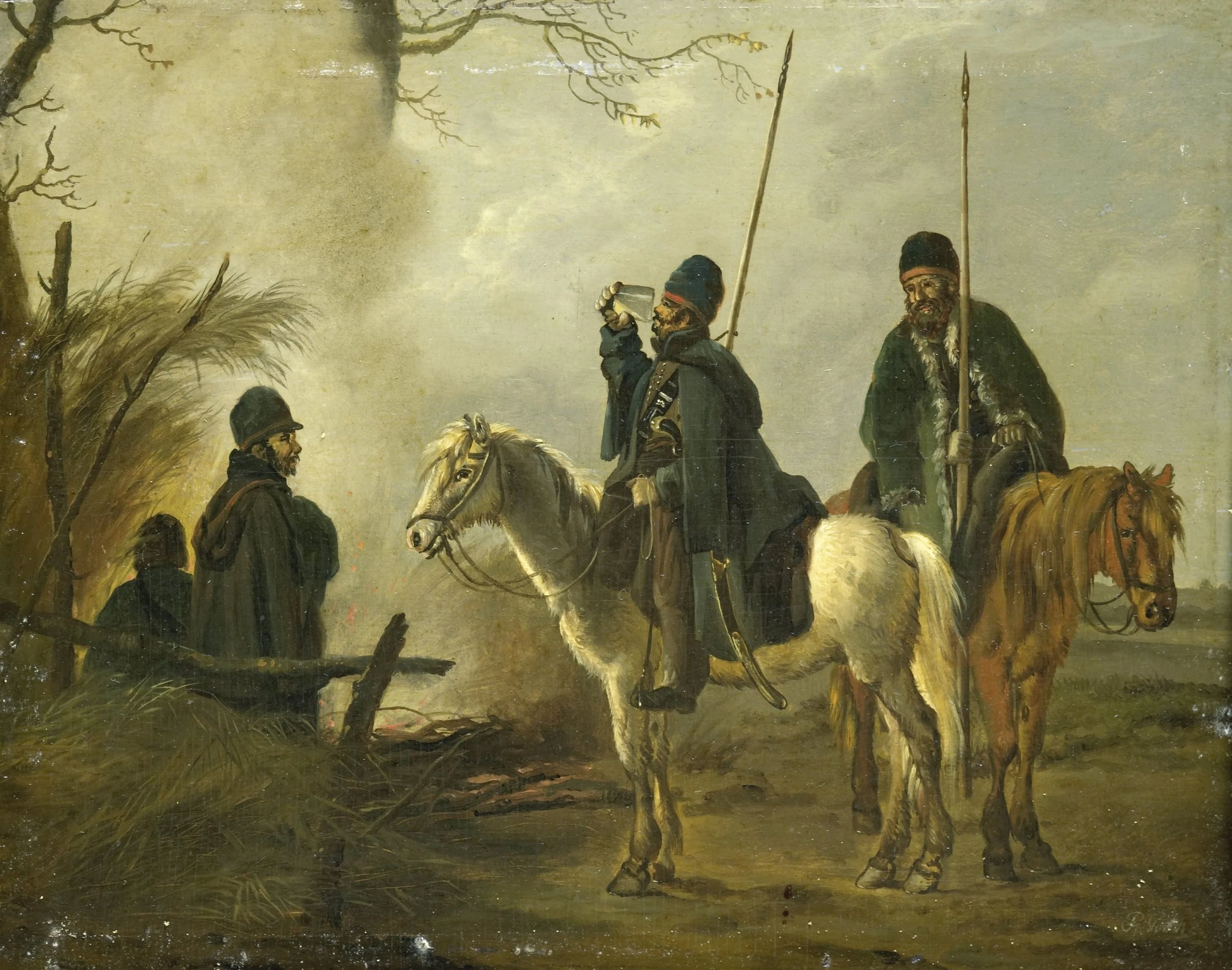 Cossack Outpost in 1813 – Pieter Gerardus van Os Vintage Art Print | Wall Art Poster