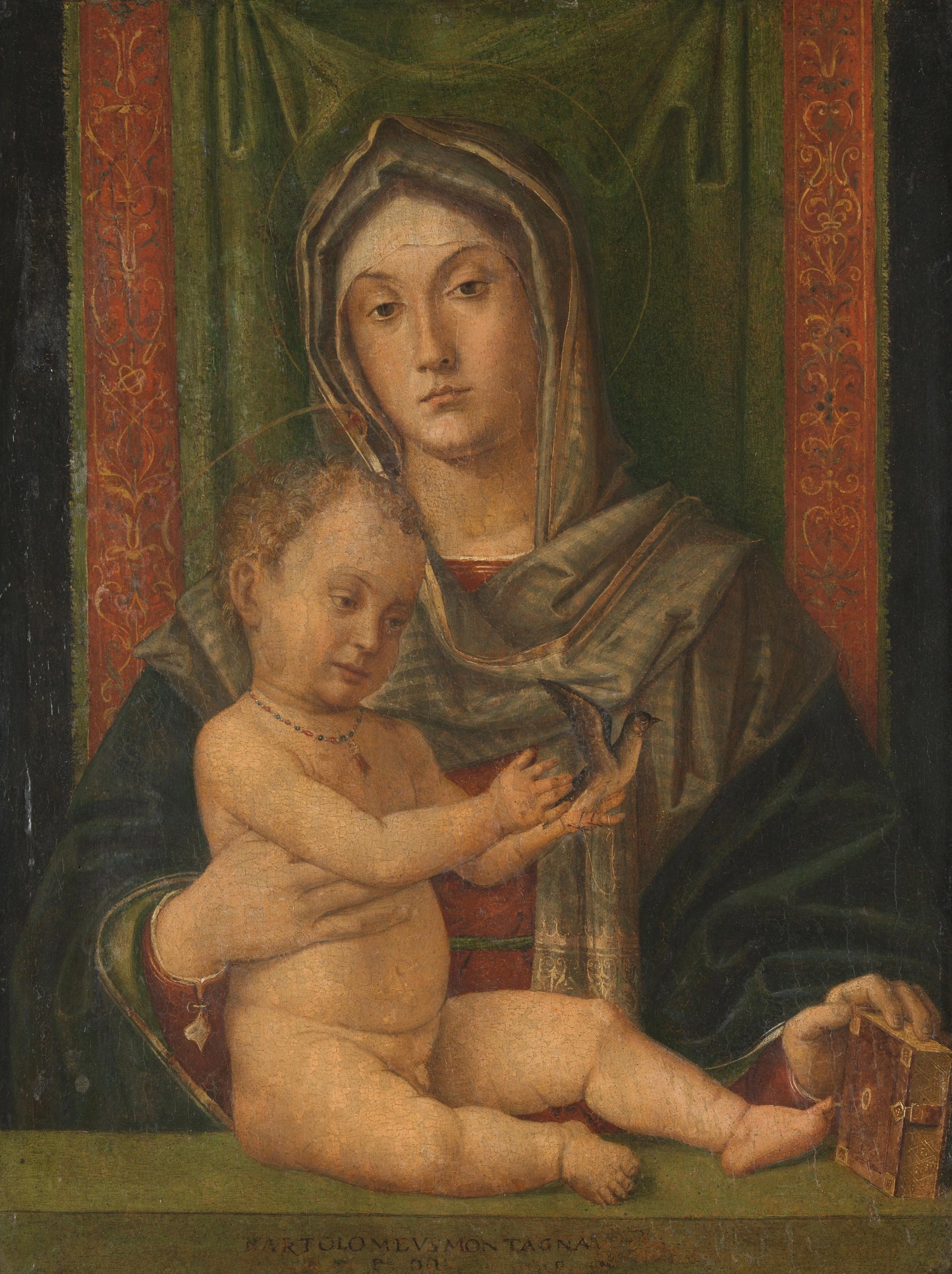 Virgin and Child – atelier van Bartolommeo Montagna Vintage Art Print | Wall Art Poster