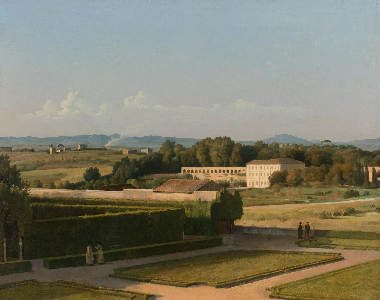 View of the Gardens of Villa Medici – Michel-Martin Drolling Vintage Landscape Art Print | Wall Art Poster