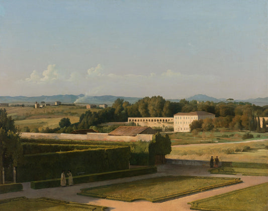 View of the Gardens of Villa Medici – Michel-Martin Drolling Vintage Landscape Art Print | Wall Art Poster