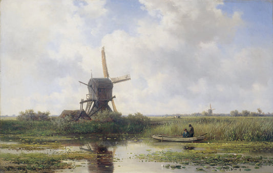 The Gein River, near Abcoude – Willem Roelofs (I) Vintage Landscape Art Print | Wall Art Poster