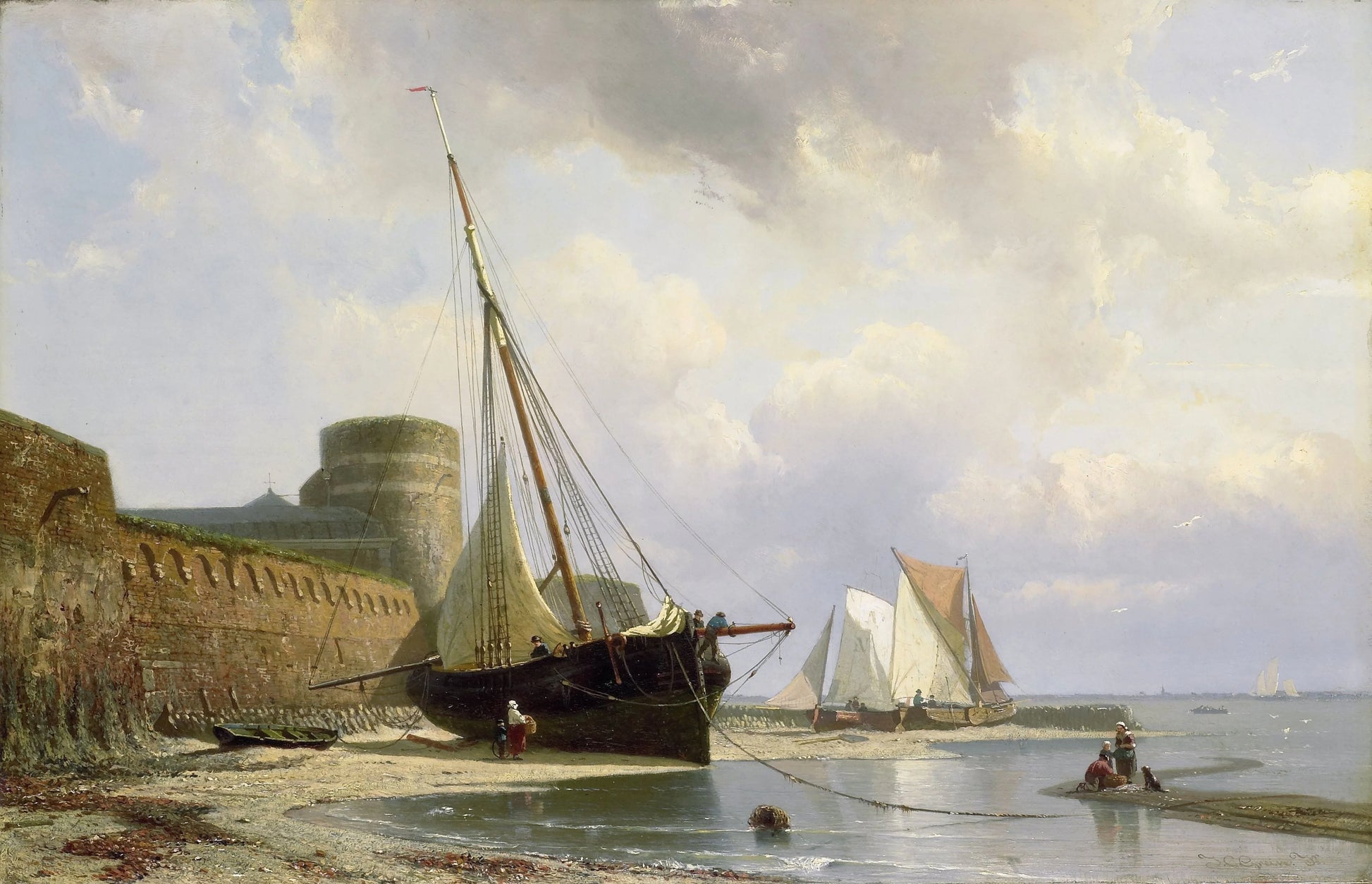 De bomvrije kazerne te Vlissingen – Johan Conrad Greive Vintage Nautical Scene Art Print | Wall Art Poster