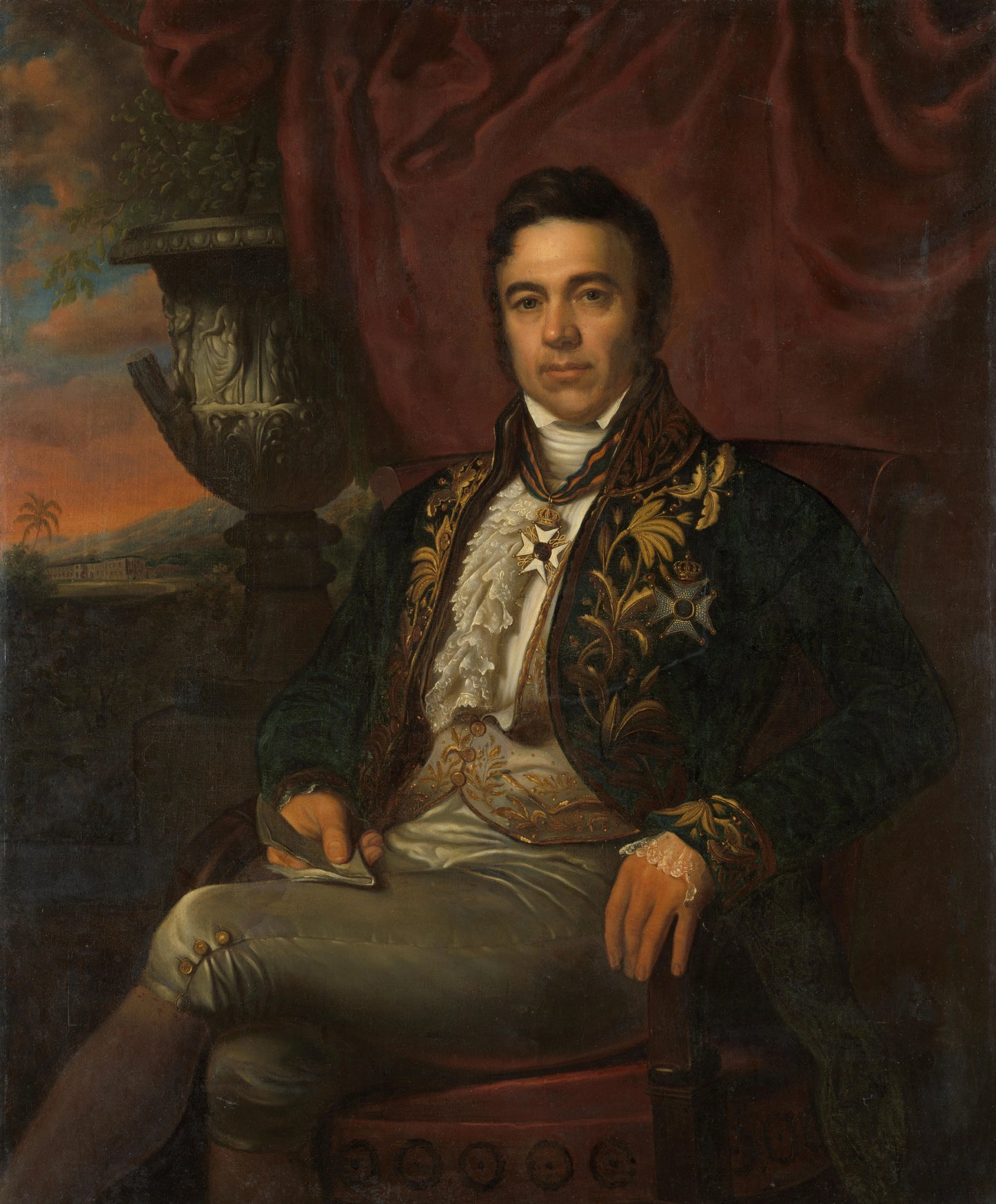Portrait of Jean Chrétien Baud, Governor-General ad interim of the Dutch East Indies – Raden Sarief Bastaman Saleh Vintage Portrait Art Print | Wall Art Poster