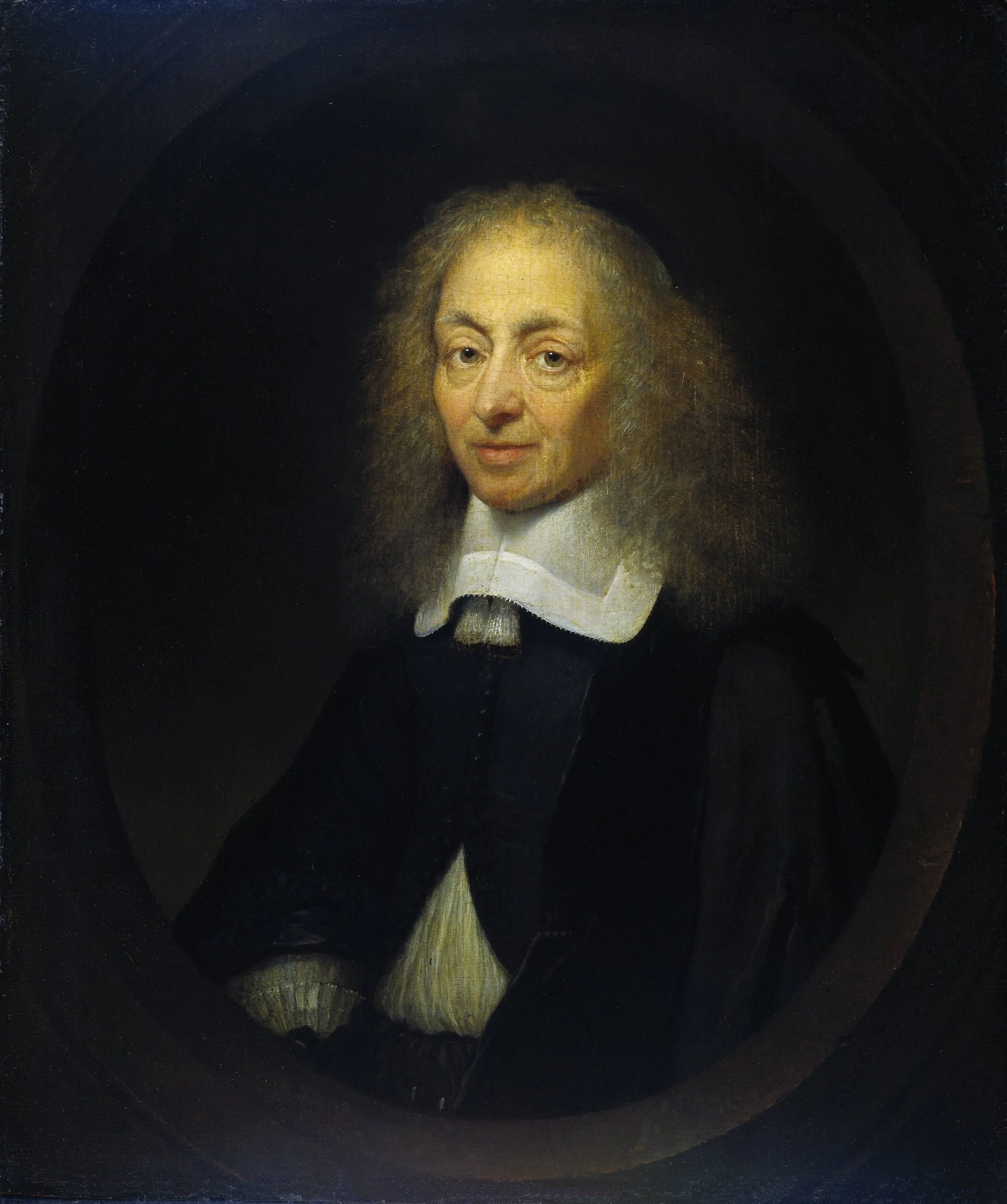 Portrait of Constantijn Huygens (1596-1687), lord of Zuylichem, secretary of Frederik Hendrick, Willem II and Willem III, and poet – Caspar Netscher Vintage Portrait Art Print | Wall Art Poster