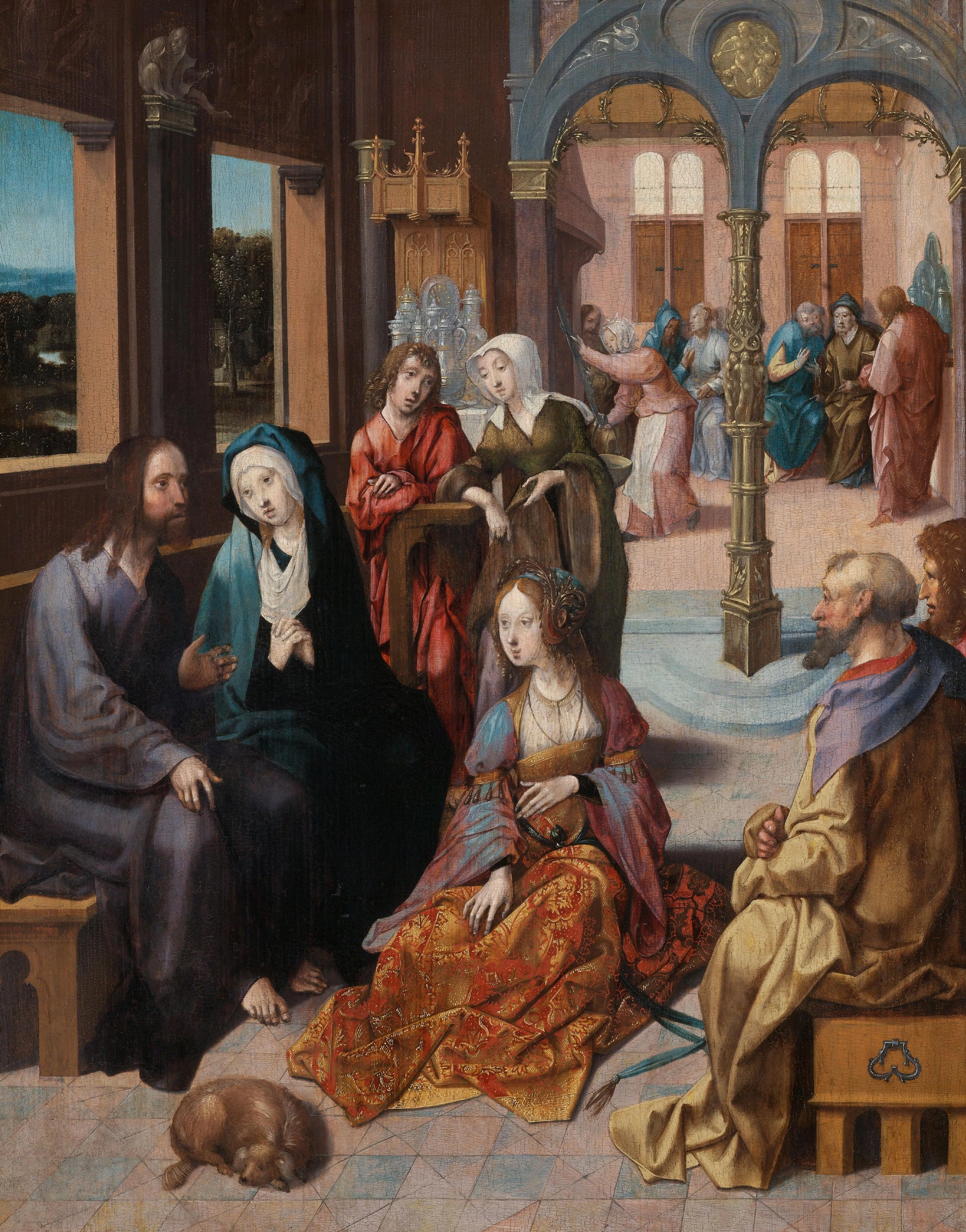 Christ’s Second Visit to the House of Mary and Martha – Cornelis Engebrechtsz. Vintage Art Print | Wall Art Poster