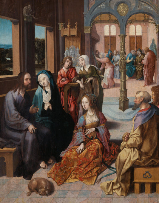 Christ’s Second Visit to the House of Mary and Martha – Cornelis Engebrechtsz. Vintage Art Print | Wall Art Poster