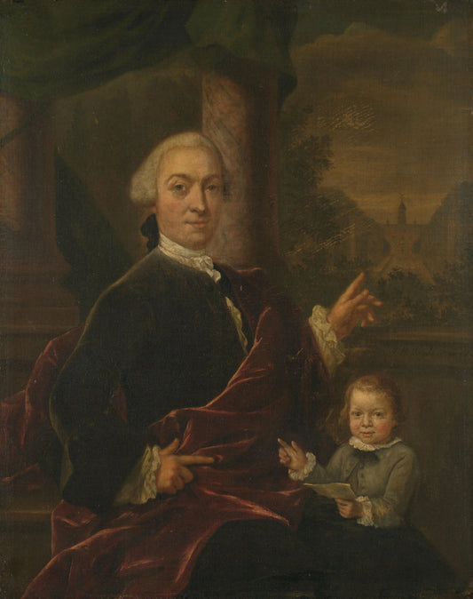 Family Portrait of Jan van de Poll, Banker and Burgomaster of Amsterdam with his young Son Harman – Jan Maurits Quinkhard Vintage Portrait Art Print | Wall Art Poster