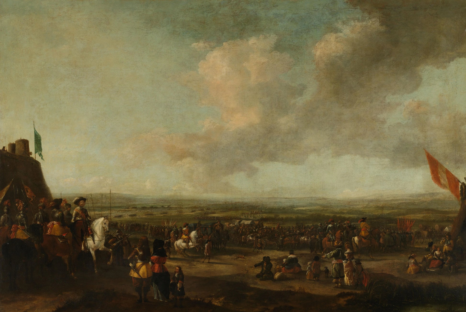Frederick Henry at the Surrender of Maastricht, 22 August 1632 – manner of Pieter Wouwerman Vintage Cityscape Art Print | Wall Art Poster