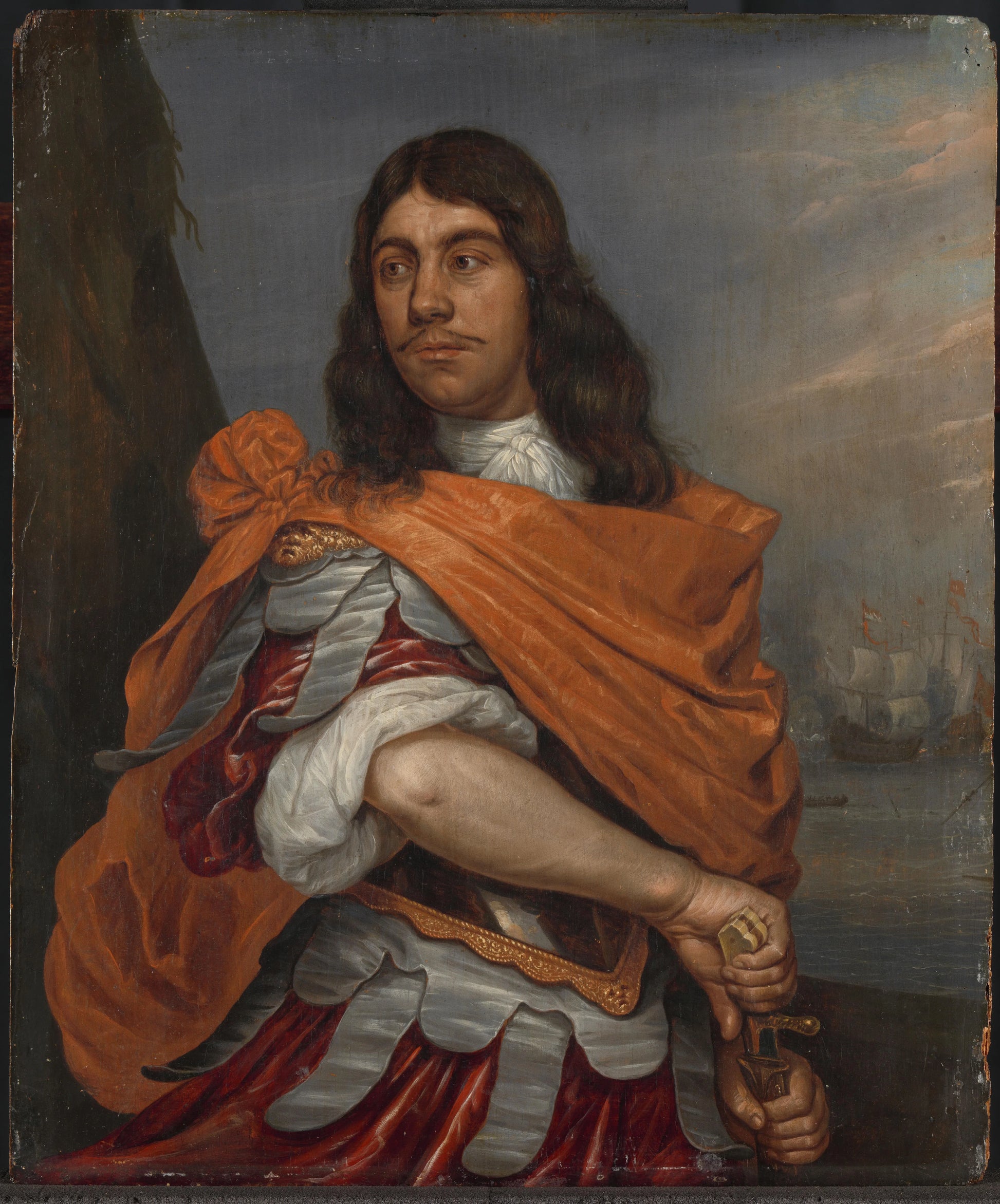 Portrait of Lieutenant-Admiral Cornelis Tromp in Roman Costume – Abraham Evertsz. van Westerveld Vintage Portrait Art Print | Wall Art Poster