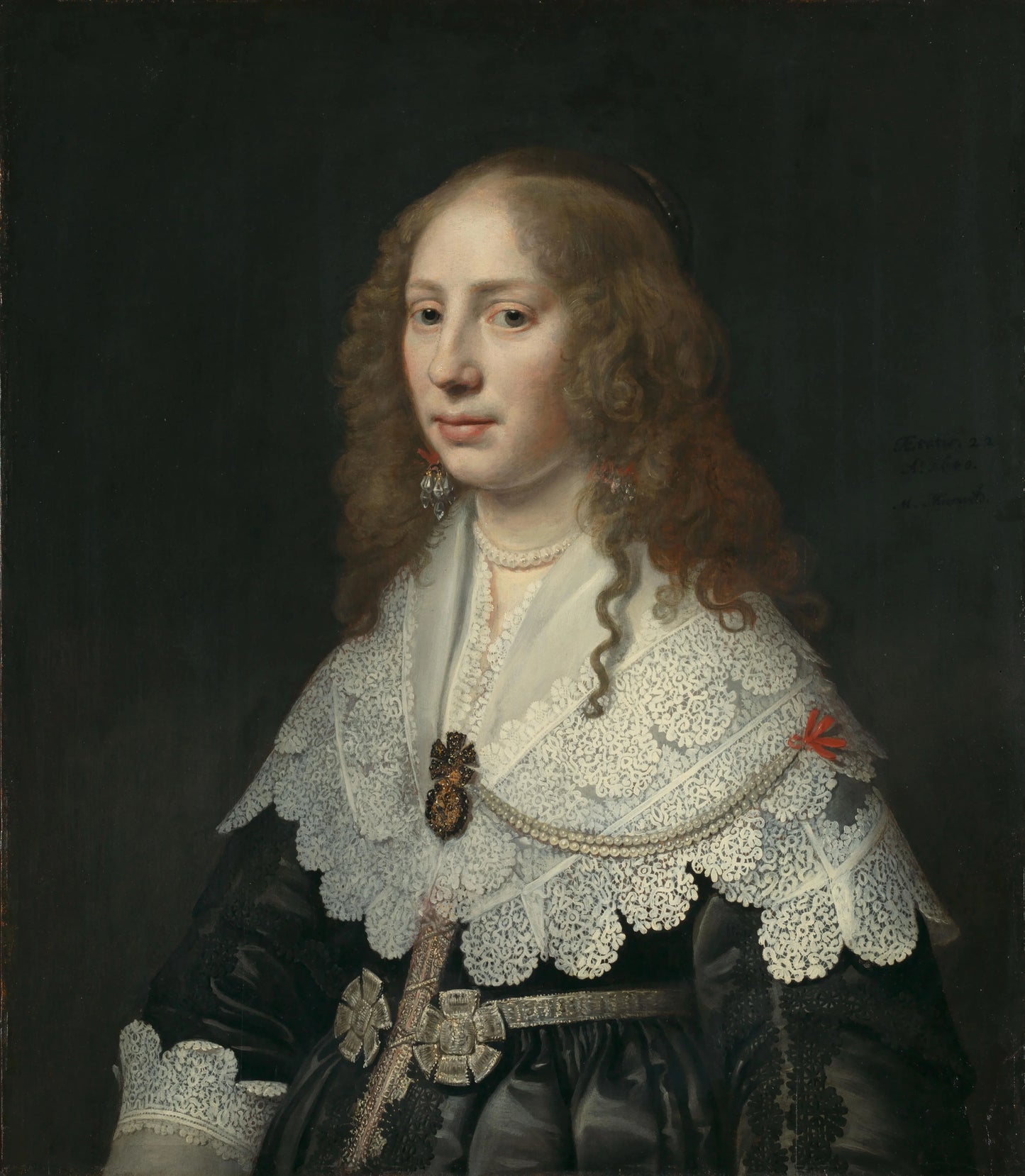Portrait of Aegje Hasselaer (1617-64) – Michiel Jansz. van Mierevelt (eigenhandig gesigneerd) Vintage Portrait Art Print | Wall Art Poster