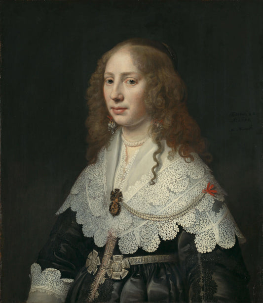 Portrait of Aegje Hasselaer (1617-64) – Michiel Jansz. van Mierevelt (eigenhandig gesigneerd) Vintage Portrait Art Print | Wall Art Poster