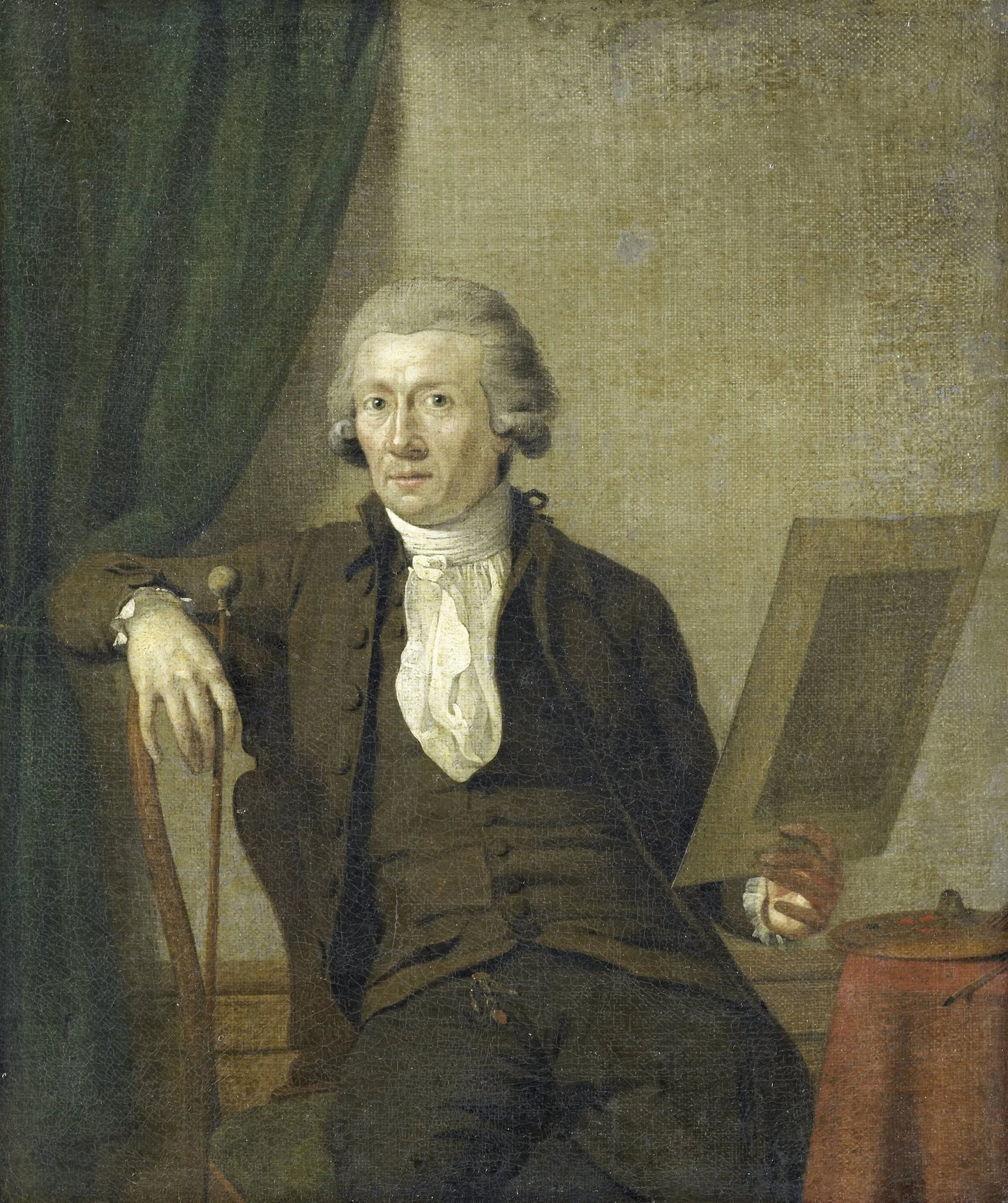 Egbert van Drielst (1745-1818), Painter – Jan Ekels (II) Vintage Self-Portrait Art Print | Wall Art Poster