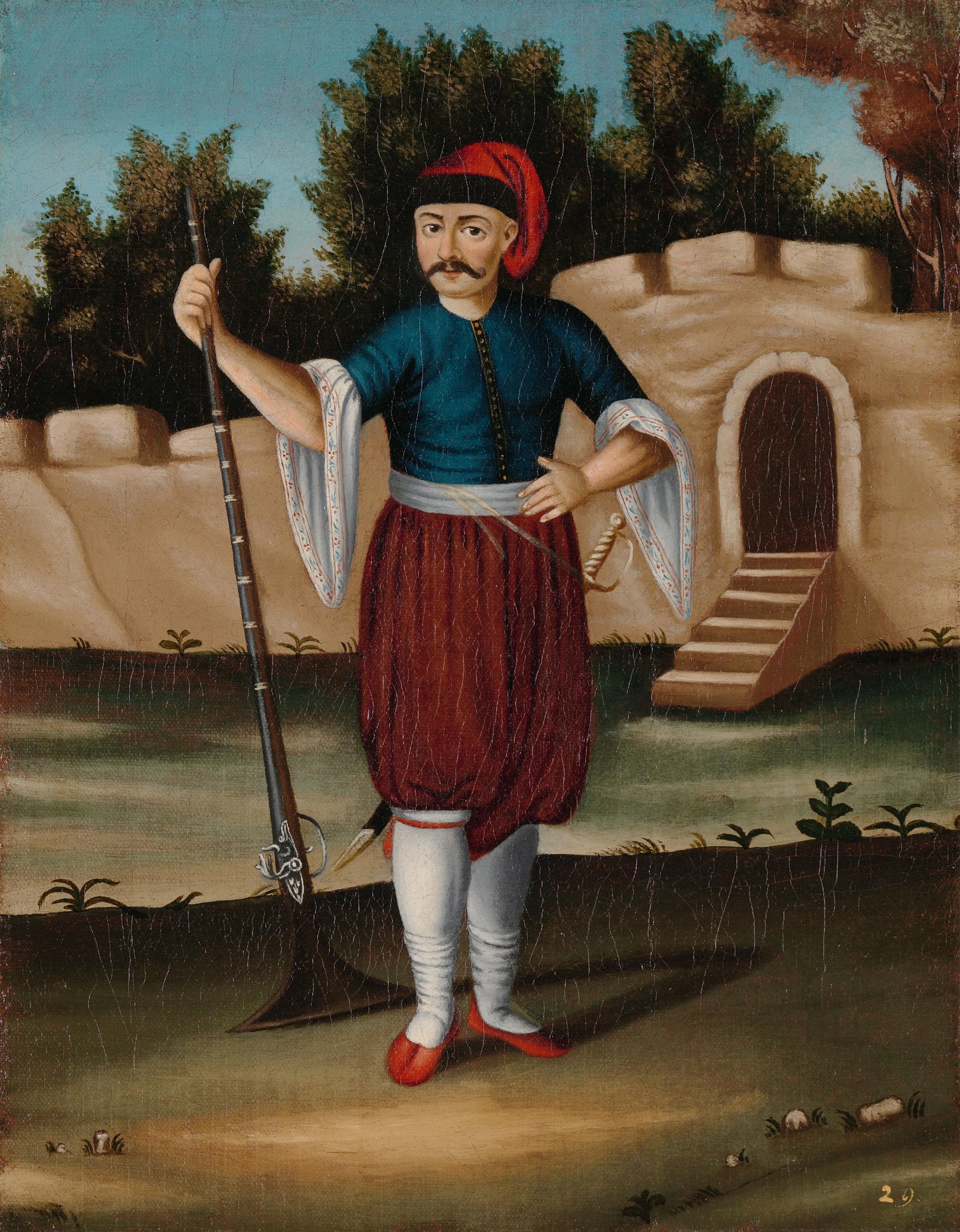 Man from the Albanian Coast – atelier van Jean Baptiste Vanmour Vintage Art Print | Wall Art Poster