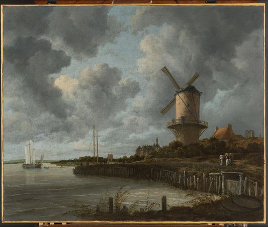 The windmill at Wijk bij Duurstede – Jacob Isaacksz van Ruisdael Vintage Landscape Art Print | Wall Art Poster