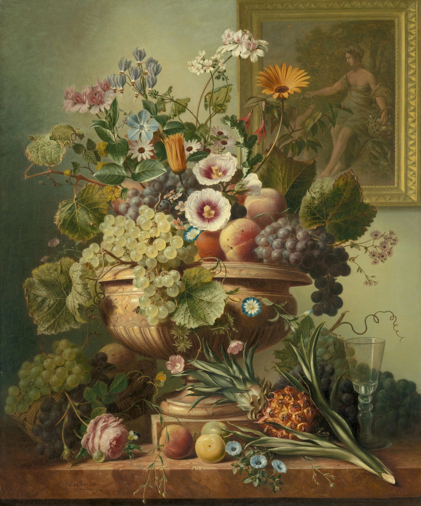 Still Life with Flowers and Fruit – Eelke Jelles Eelkema Vintage Still Life Art Print | Wall Art Poster