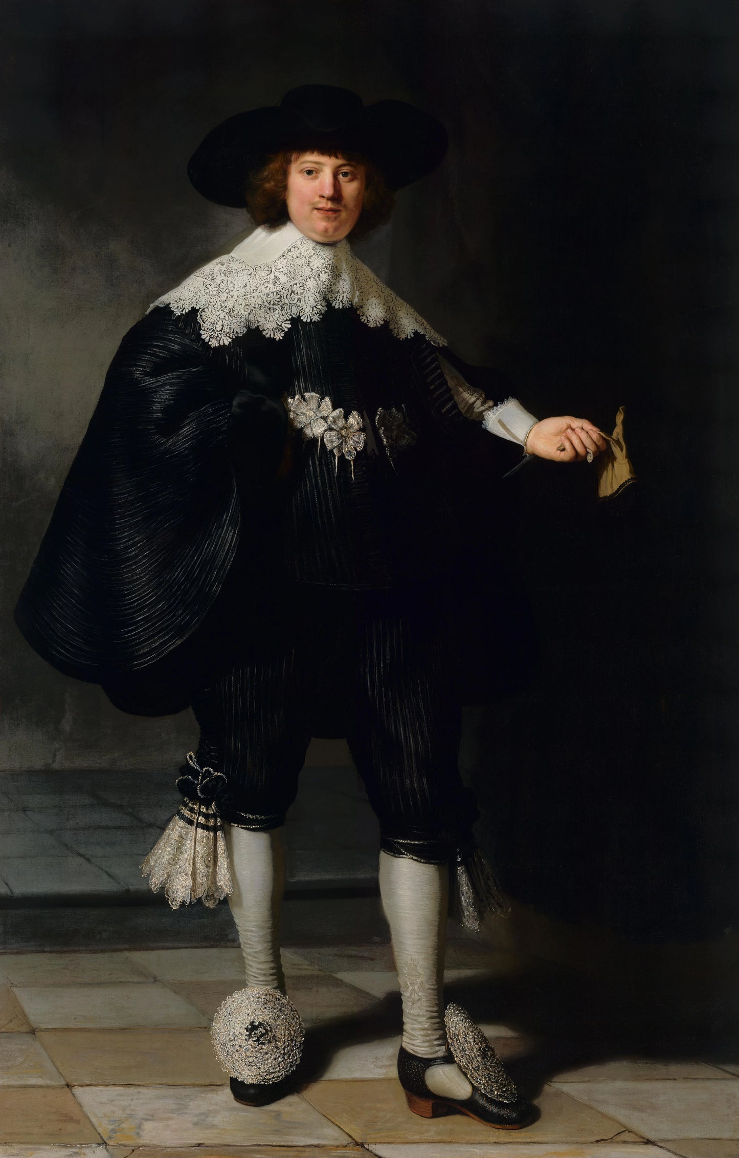 Portrait of Marten Soolmans – Rembrandt van Rijn Vintage Portrait Art Print | Wall Art Poster