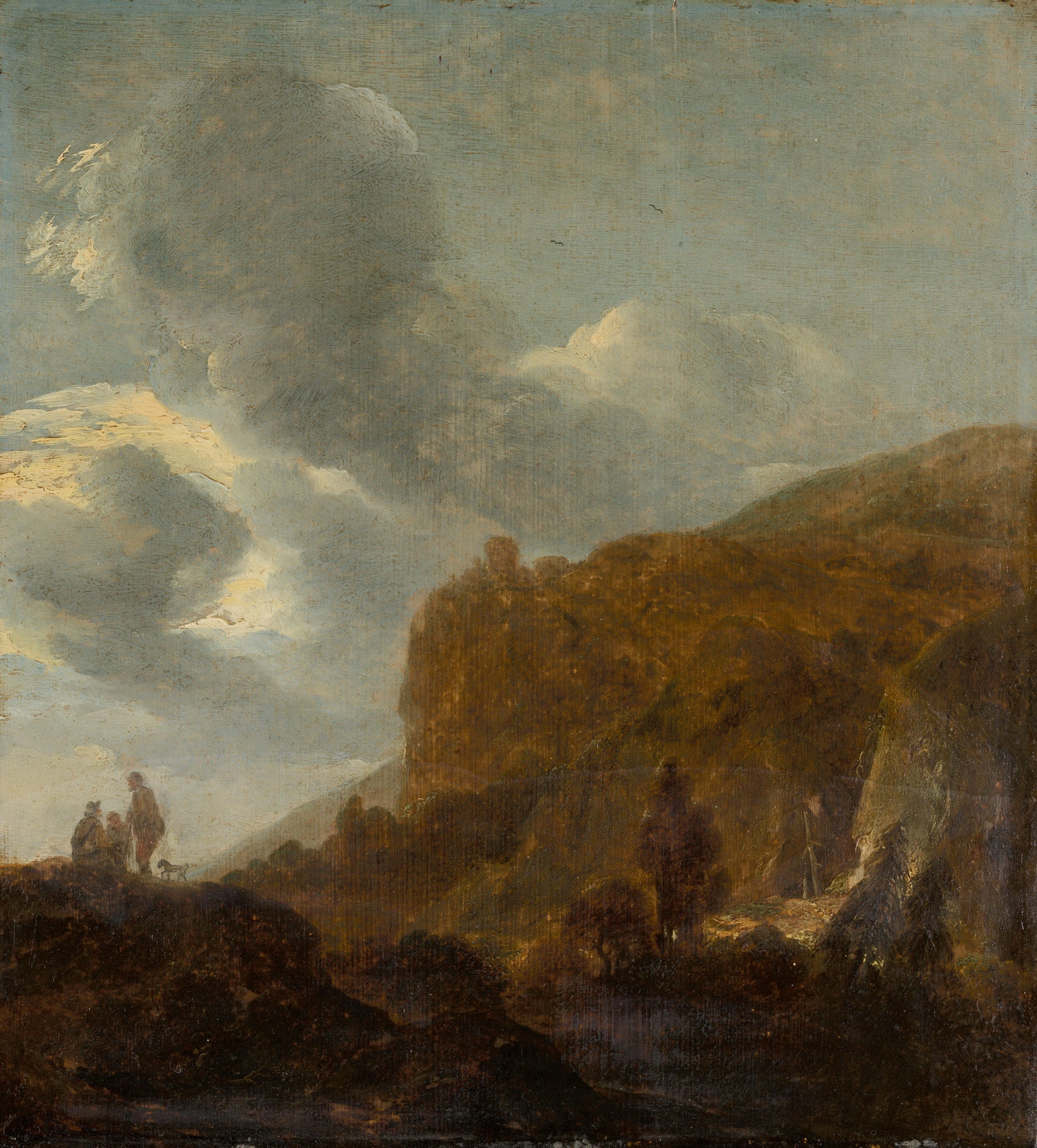 Mountainous Landscape – Guillam Du Bois (vermeld op object) Vintage Landscape Art Print | Wall Art Poster