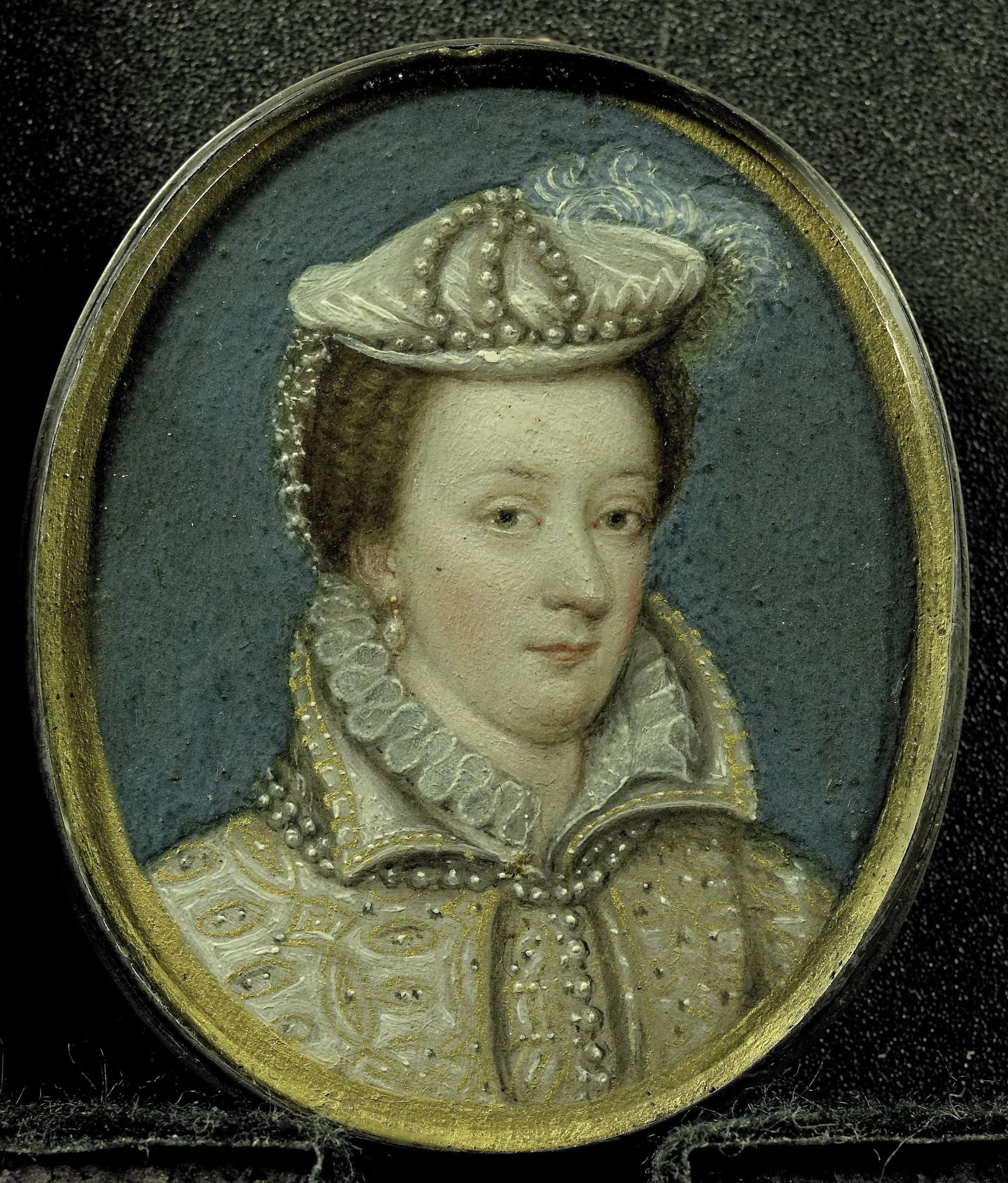 Portret van een vrouw, vermoedelijk Maria Stuart (1542-87), koningin van Schotland – kopie naar anoniem Vintage Art Print | Wall Art Poster