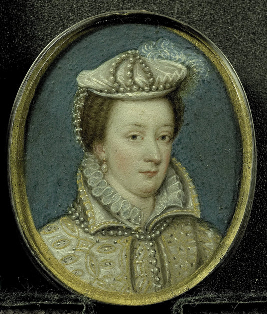 Portret van een vrouw, vermoedelijk Maria Stuart (1542-87), koningin van Schotland – kopie naar anoniem Vintage Art Print | Wall Art Poster