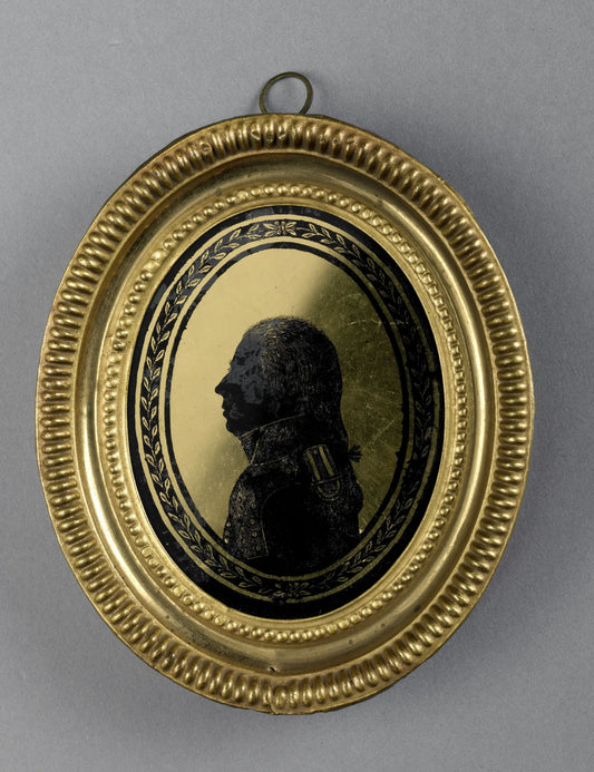 Silhouet portret van een man in officiersuniform – toegeschreven aan François Joseph Weygand, August Forberger [verworpen toeschrijving], manier van August Forberger [verworpen toeschrijving] Vintage Art Print | Wall Art Poster