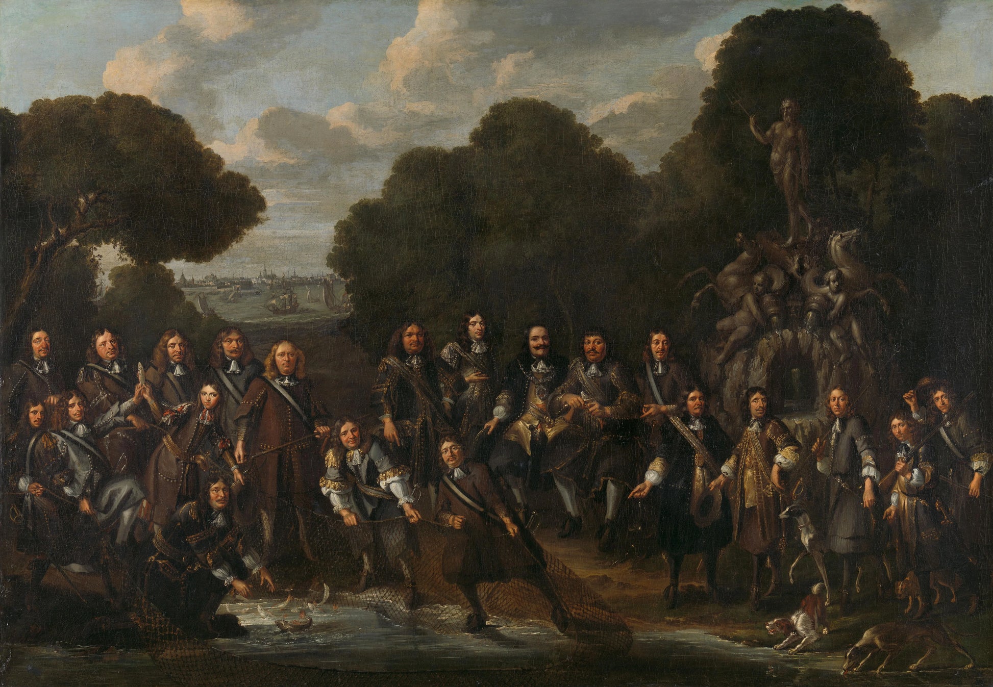 Allegory of the Revival of the Dutch Herring Fishery after the Second Anglo-Dutch War (1665-67) – toegeschreven aan Willem Eversdijck Vintage Art Print | Wall Art Poster