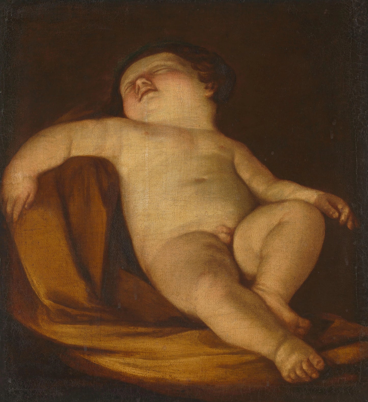 Sleeping Putto – kopie naar Guido Reni Vintage Art Print | Wall Art Poster