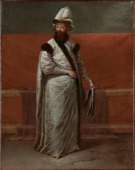 Grand Vizier Nevşehirli Damat Ĭbrahim Pasa – Jean Baptiste Vanmour Vintage Art Print | Wall Art Poster