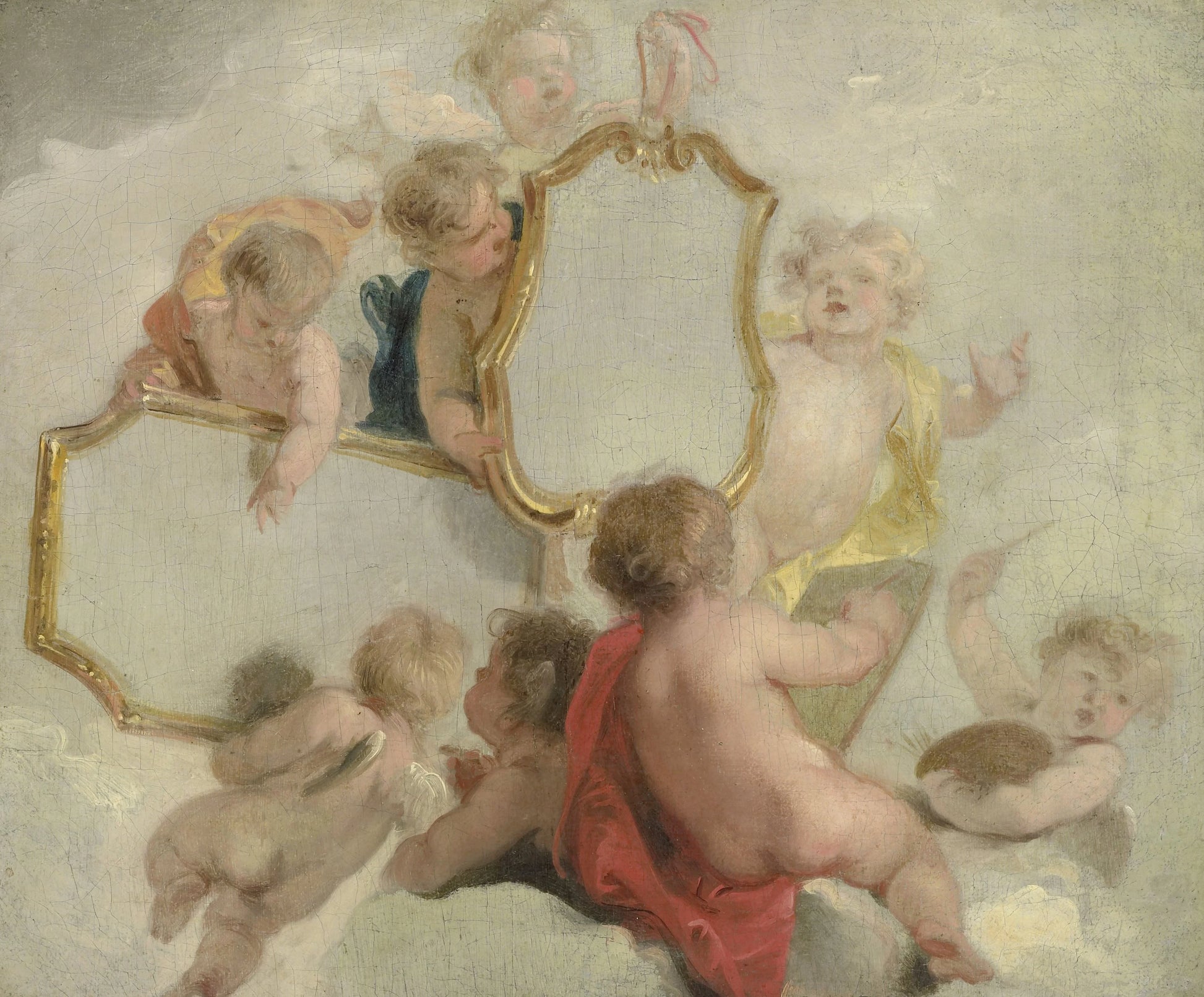 Putti with Mirrors – Jacob de Wit Vintage Art Print | Wall Art Poster