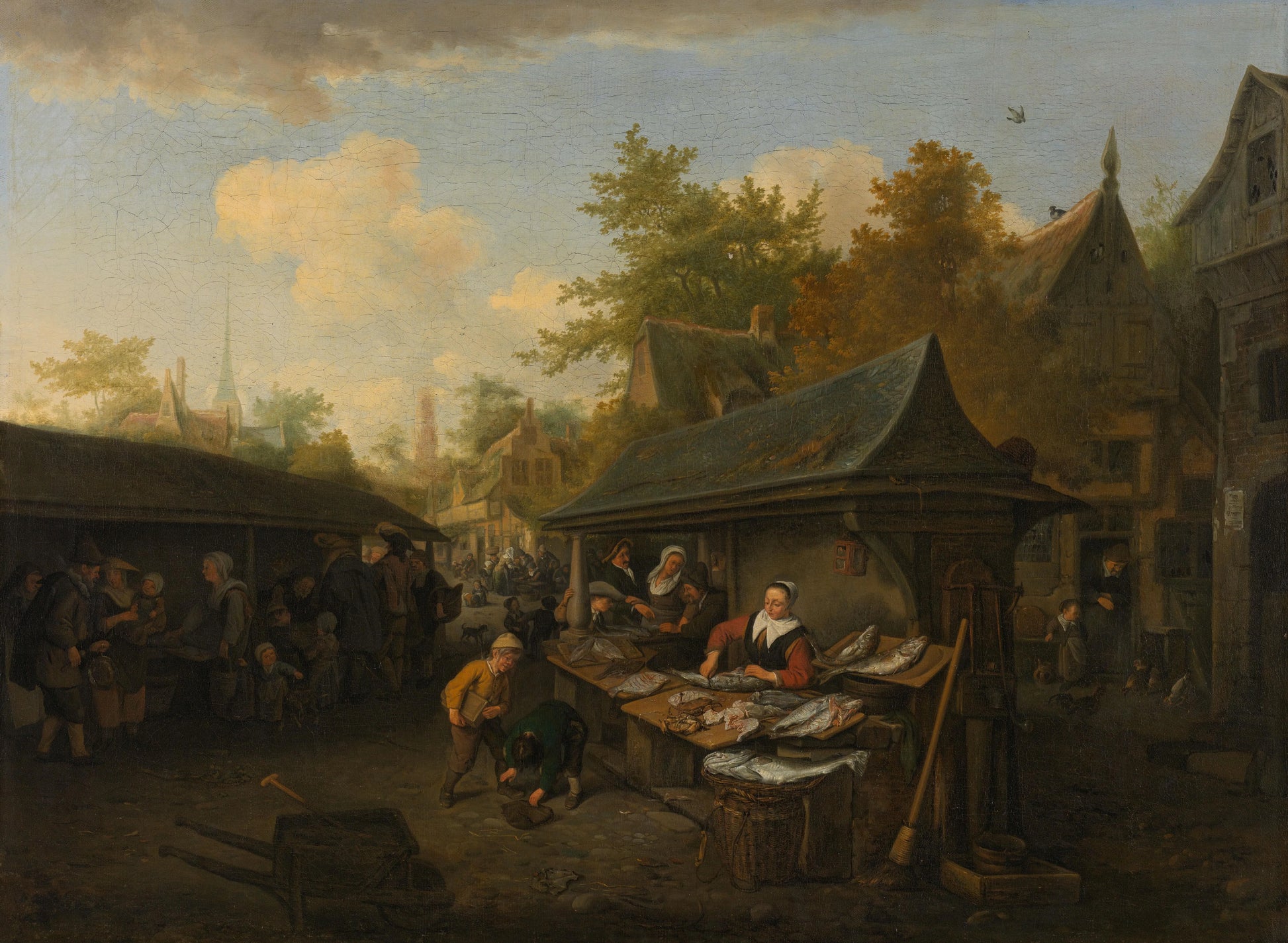 Fish Market – Cornelis Dusart Vintage Art Print | Wall Art Poster