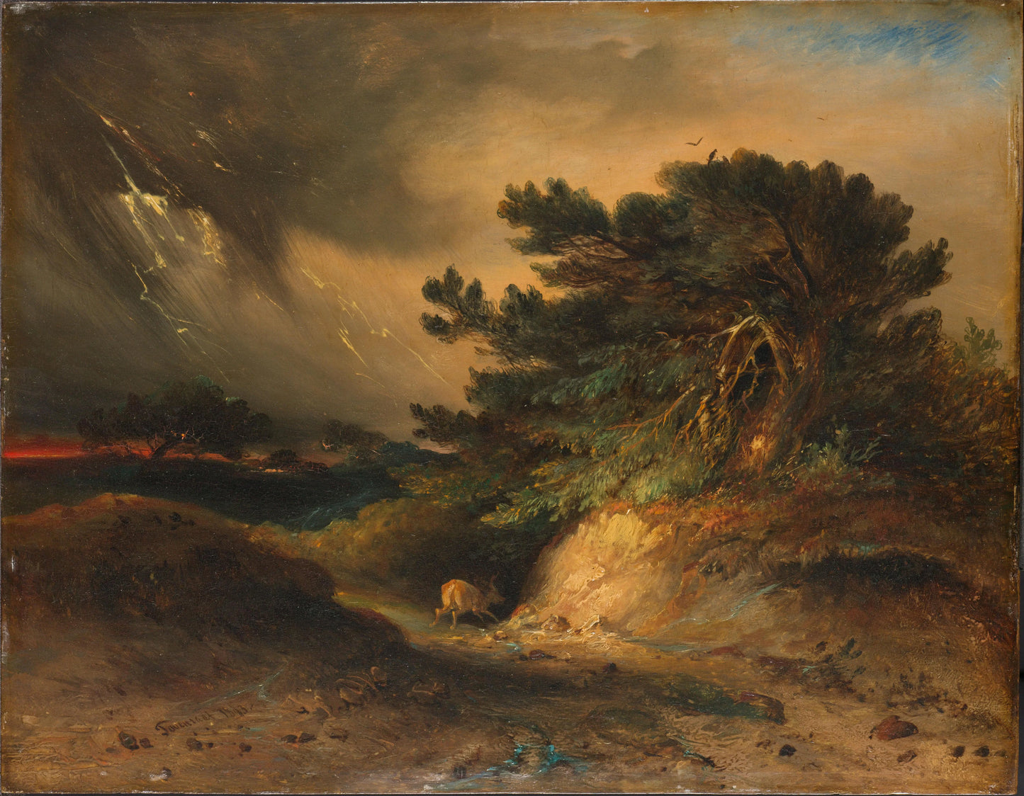 The Thunderstorm – Johannes Tavenraat Vintage Landscape Art Print | Wall Art Poster
