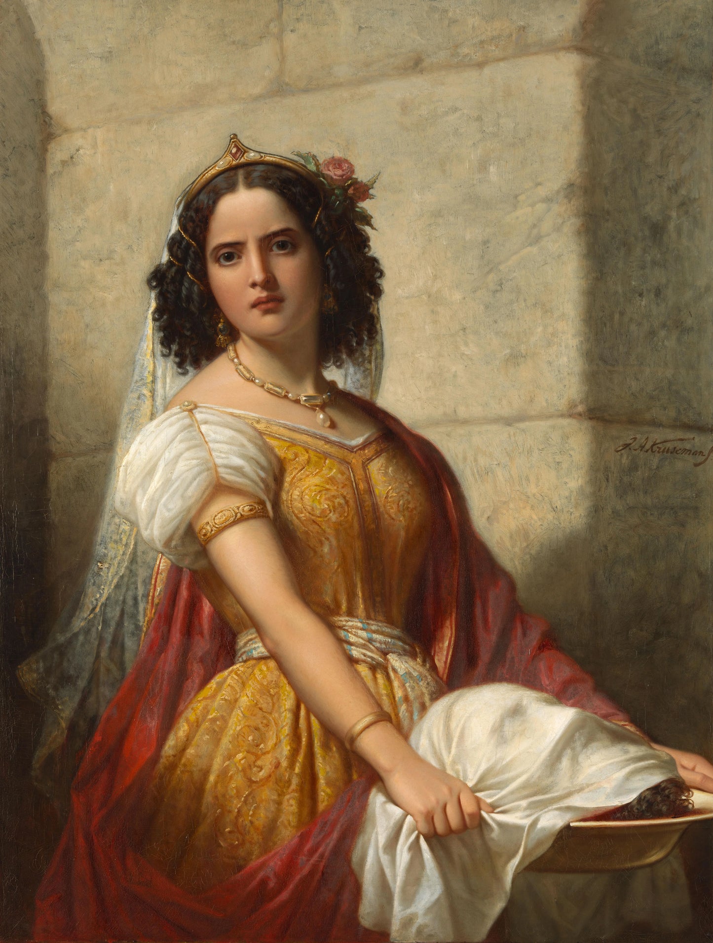 Salome with the Head of John the Baptist – Jan Adam Kruseman (eigenhandig gesigneerd) Vintage Art Print | Wall Art Poster