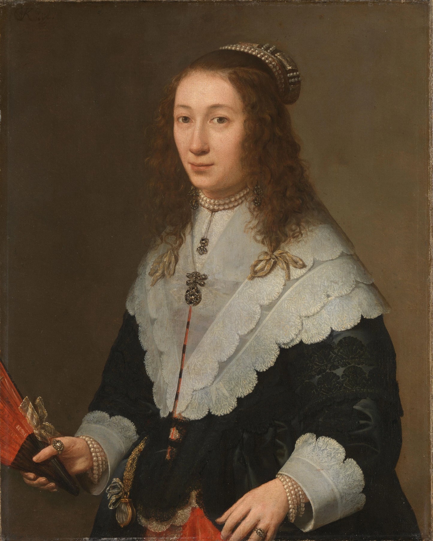 Catharina van Well (1626-1722), Wife of Guilliaam van Bleyswijk – Gerard van Kuijl Vintage Portrait Art Print | Wall Art Poster