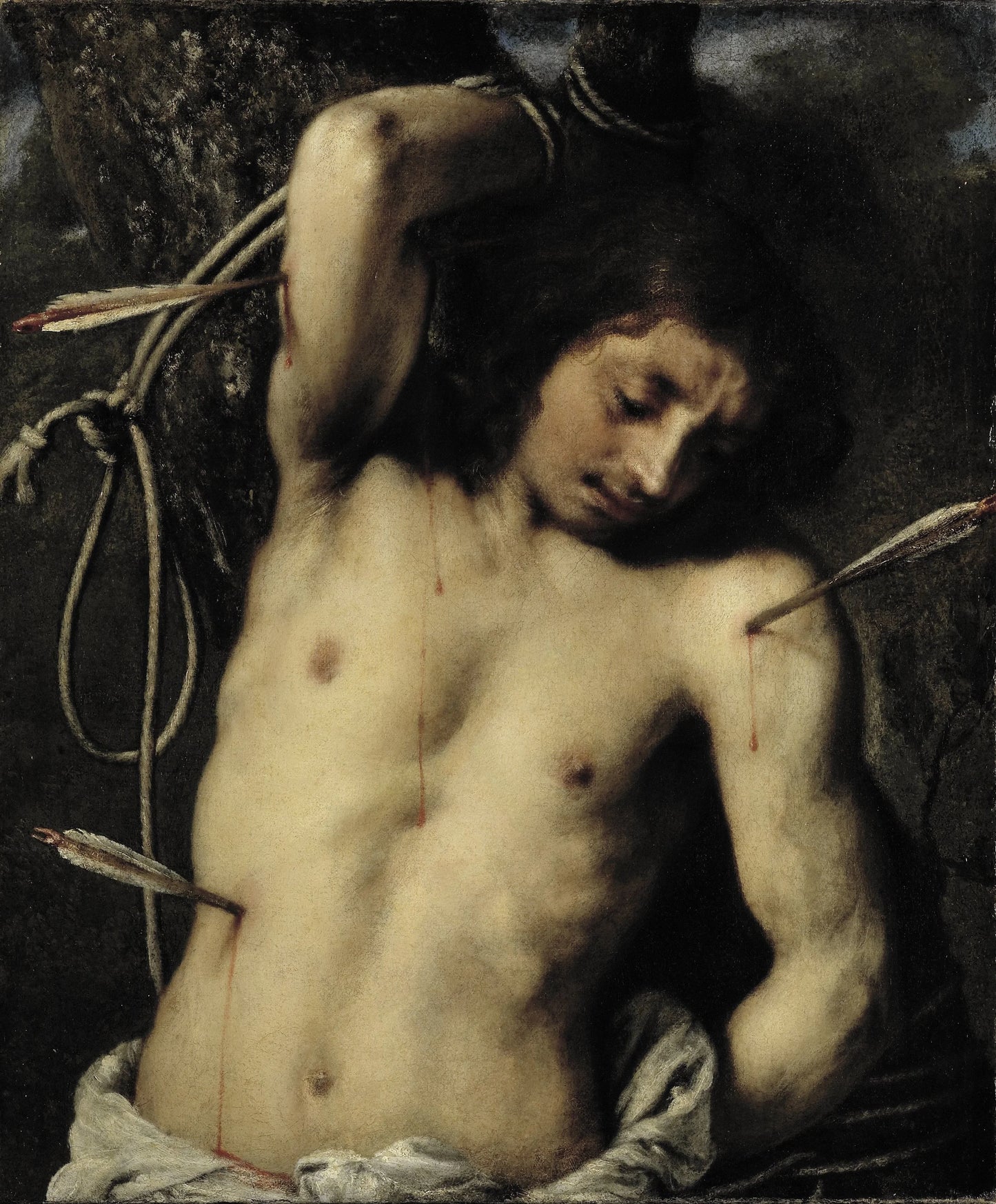 St Sebastian – attributed to Juan Carreño de Miranda Vintage Art Print | Wall Art Poster