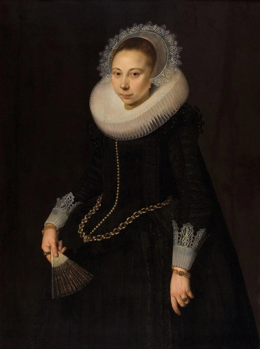 Portrait of Maria Overrijn van Schoterbosch (1599/1600-38) – Cornelis van der Voort Vintage Portrait Art Print | Wall Art Poster