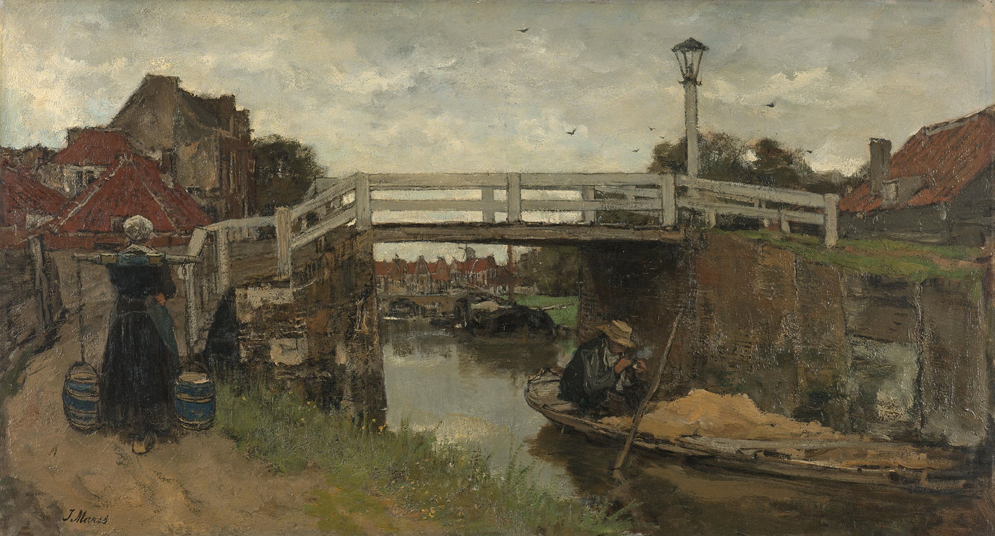 The Bridge – Jacob Maris Vintage Landscape Art Print | Wall Art Poster