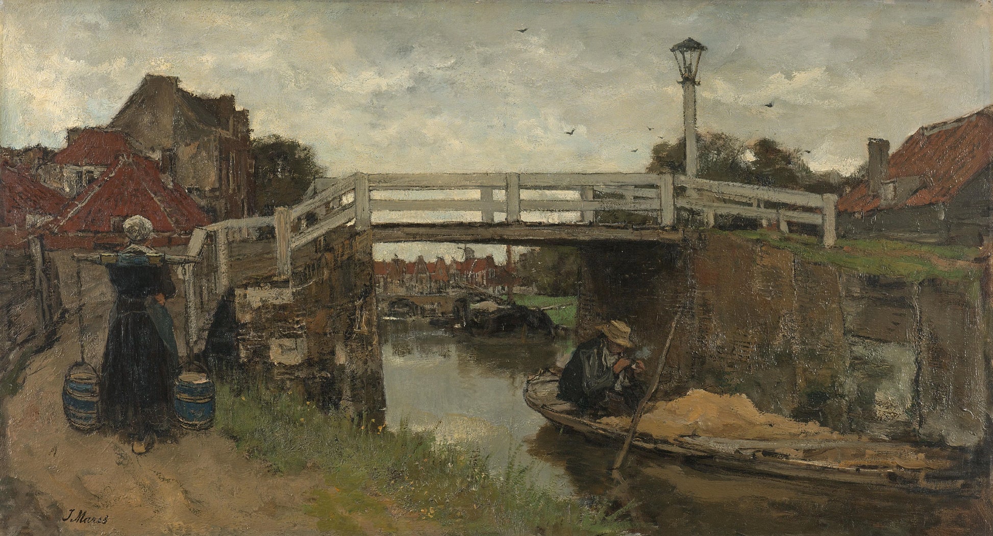 The Bridge – Jacob Maris Vintage Landscape Art Print | Wall Art Poster