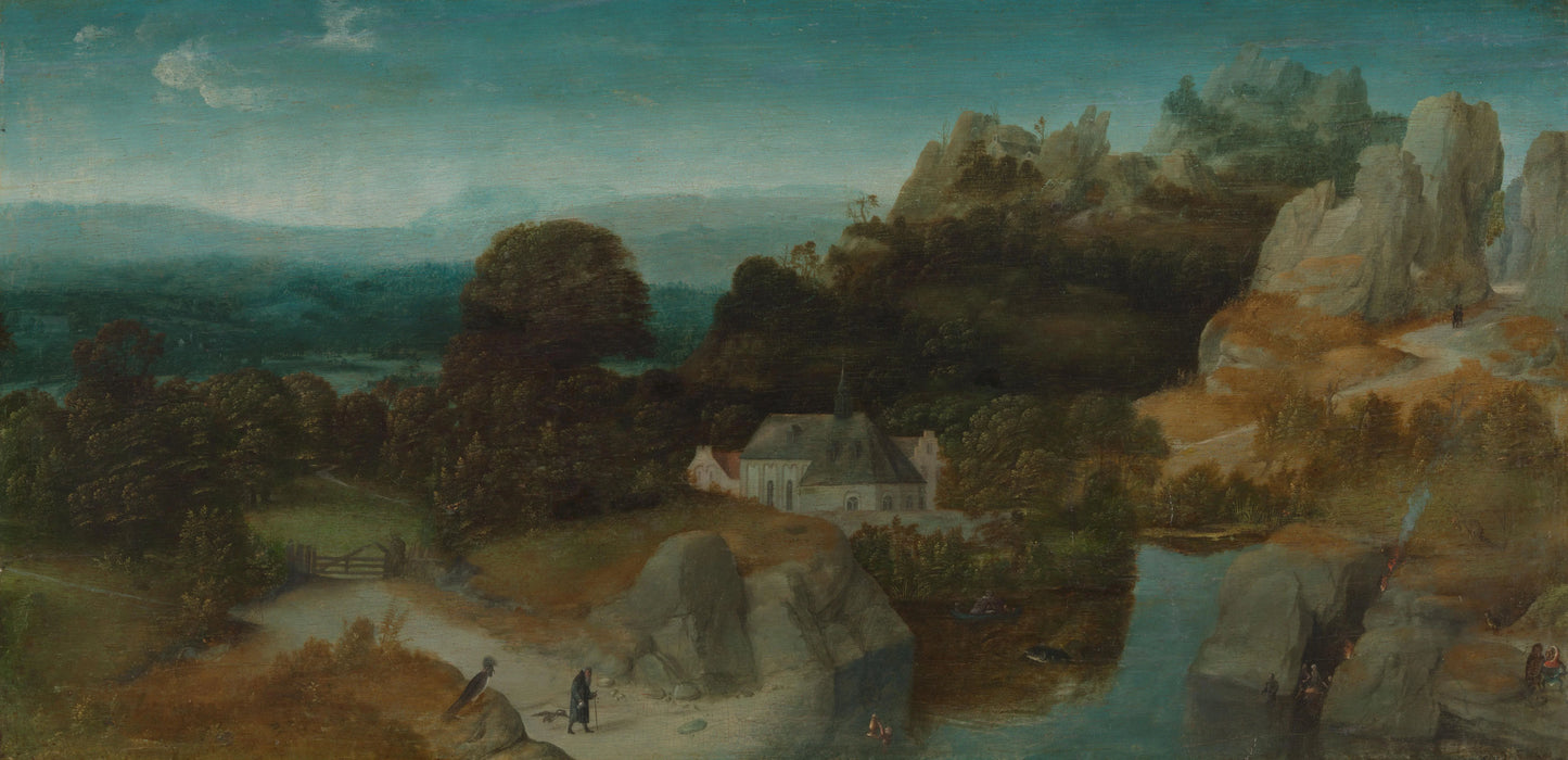 Landscape with the Temptation of Saint Antony Abbot – atelier van Joachim Patinir Vintage Landscape Art Print | Wall Art Poster